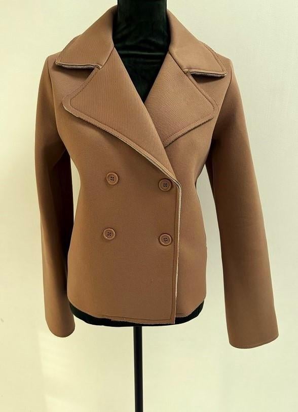 NIEUW! Just Woman by Matteo scuba trenchcoat jas camel S/M, Just Woman by Matteo, Bruin, Verzenden, Nieuw