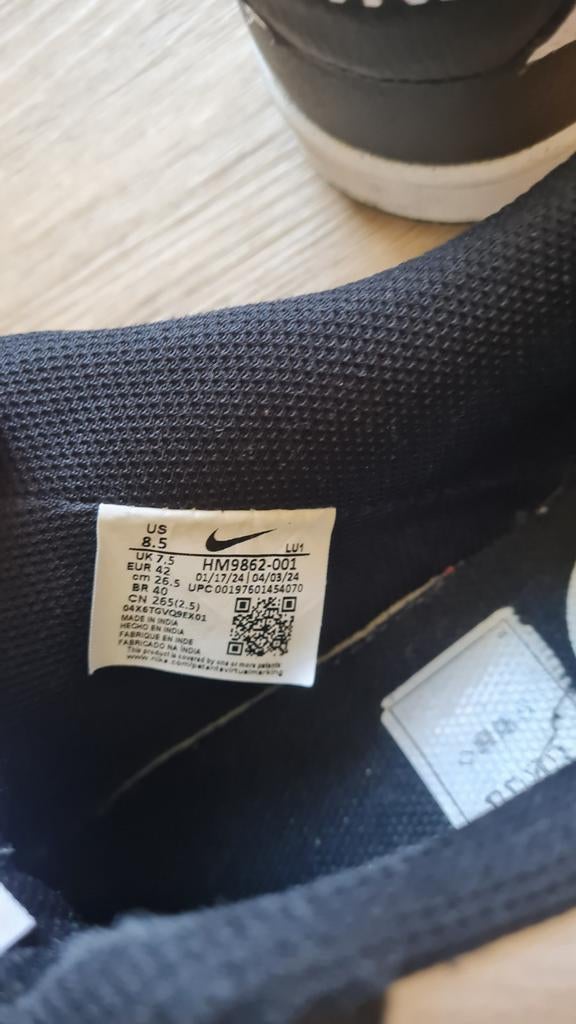 Nike sneakers zwart wit maat 42, Ophalen, Zwart
