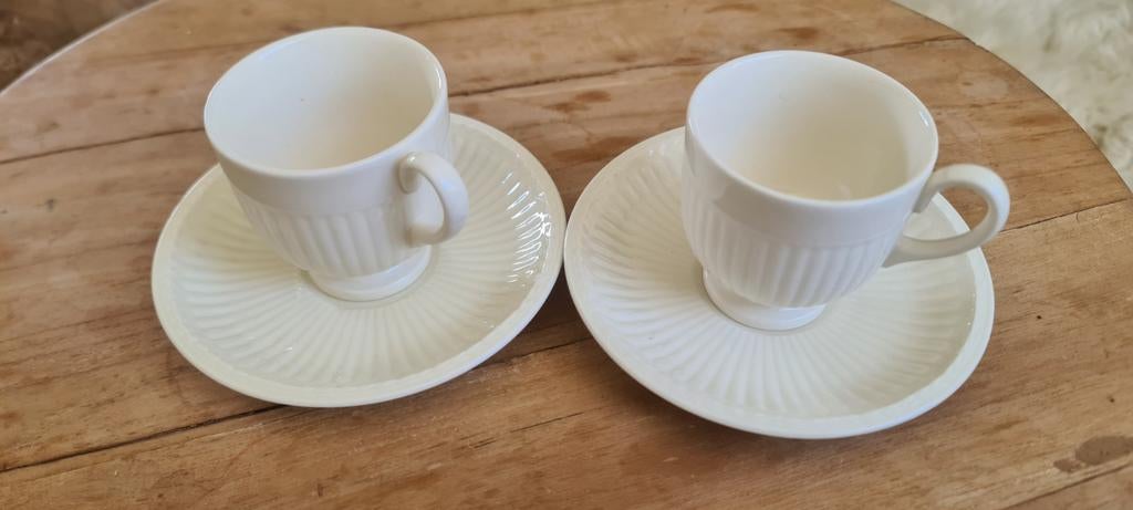 3 kop en schotels Wedgwood of Etruria & Barlaston setjes kop, Huis en Inrichting, Ophalen, Zo goed als nieuw, Wedgwood, Kop(pen) en/of Schotel(s)