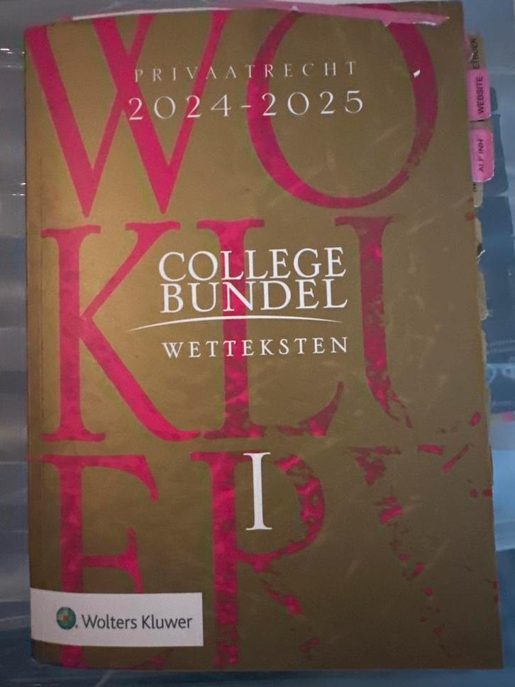 Privaatrecht 2024/2025 Collegebundel - Nieuw!, Boeken, Studieboeken en Cursussen, Nieuw, WO, Gamma, Ophalen of Verzenden