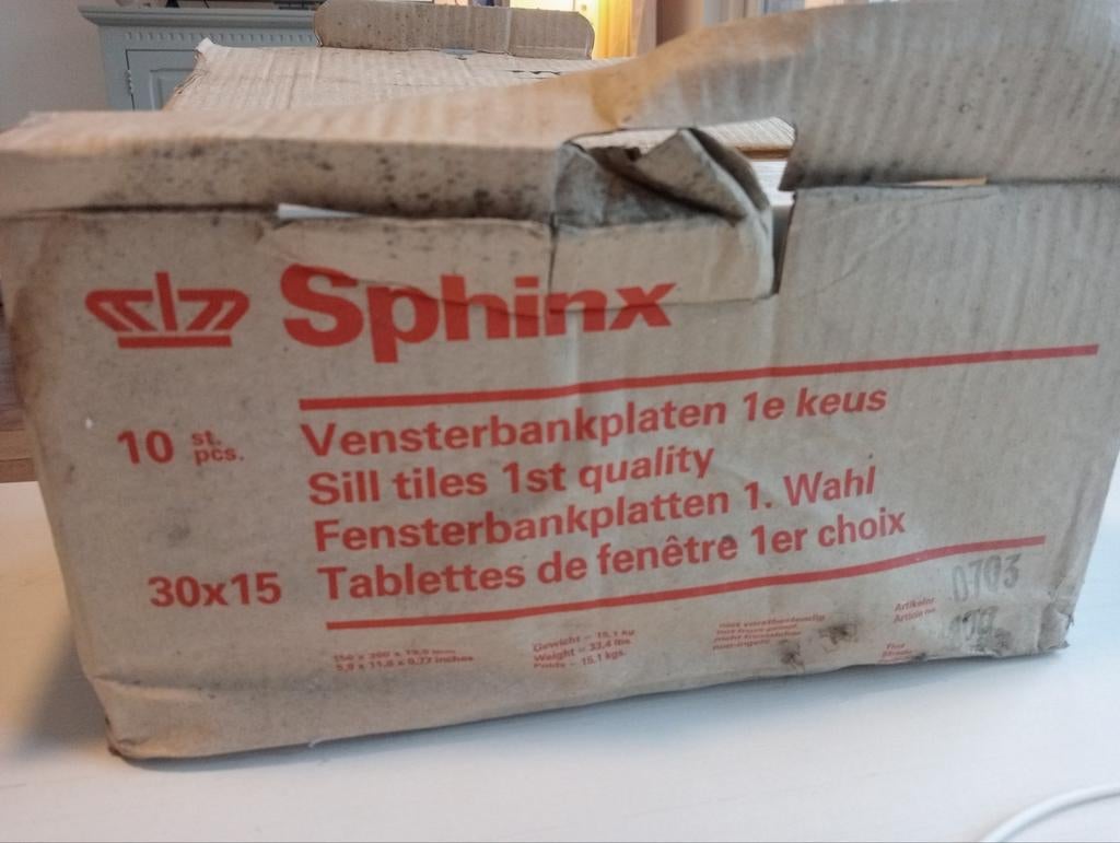 Sphinx vensterbank tegels, Minder dan 5 m², Wandtegels, Keramiek, Minder dan 20 cm