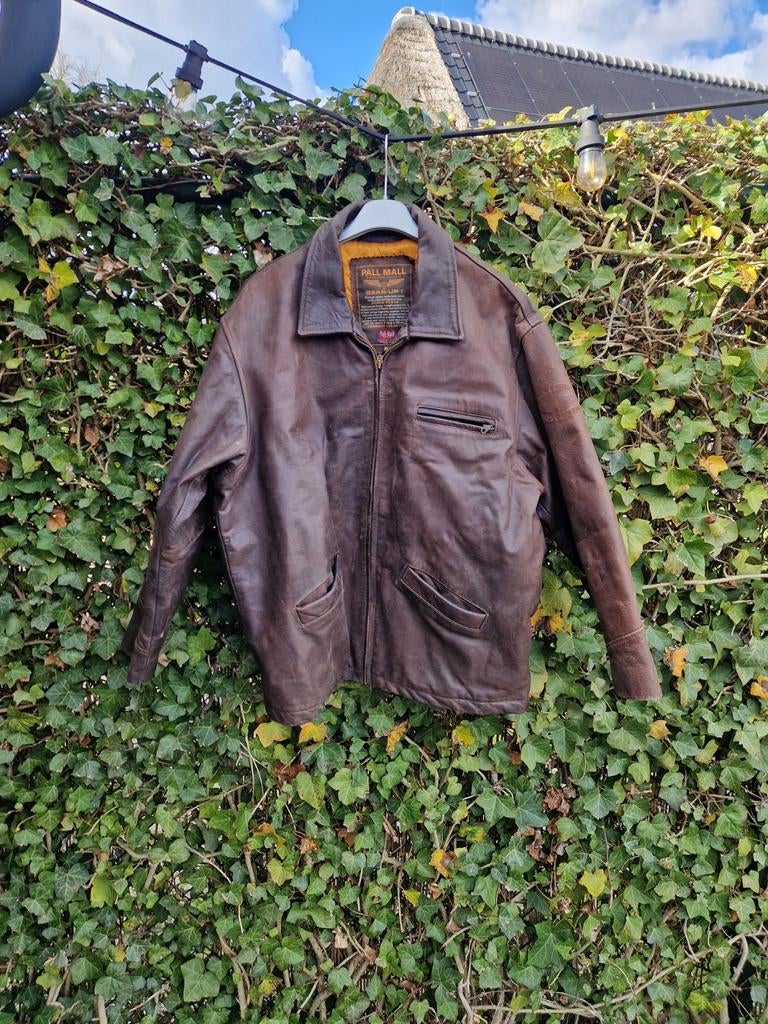 Pall Mall leren jas, maat XXL, Kleding | Heren, Jassen | Winter, Bruin, Ophalen of Verzenden, Gedragen, Pall Mall