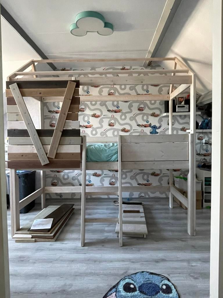 Lifetime boomhut bed, Ophalen, Gebruikt, Eenpersoons, 180 tot 200 cm