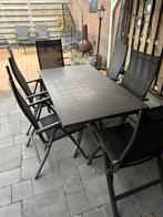 Tuinset met 6 stoelen tafelblad composiet, Tuin en Terras, Tuinsets en Loungesets, Ophalen, Kunststof, Gebruikt, Eettafel