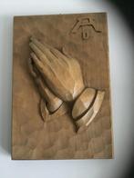 Houtsnijwerk Gevouwen Handen - Religieuze Wanddecoratie, Ophalen of Verzenden