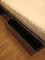 MALM IKEA bedframe met lattenbodem en lades, Ophalen, Eenpersoons, Zwart, 140 cm