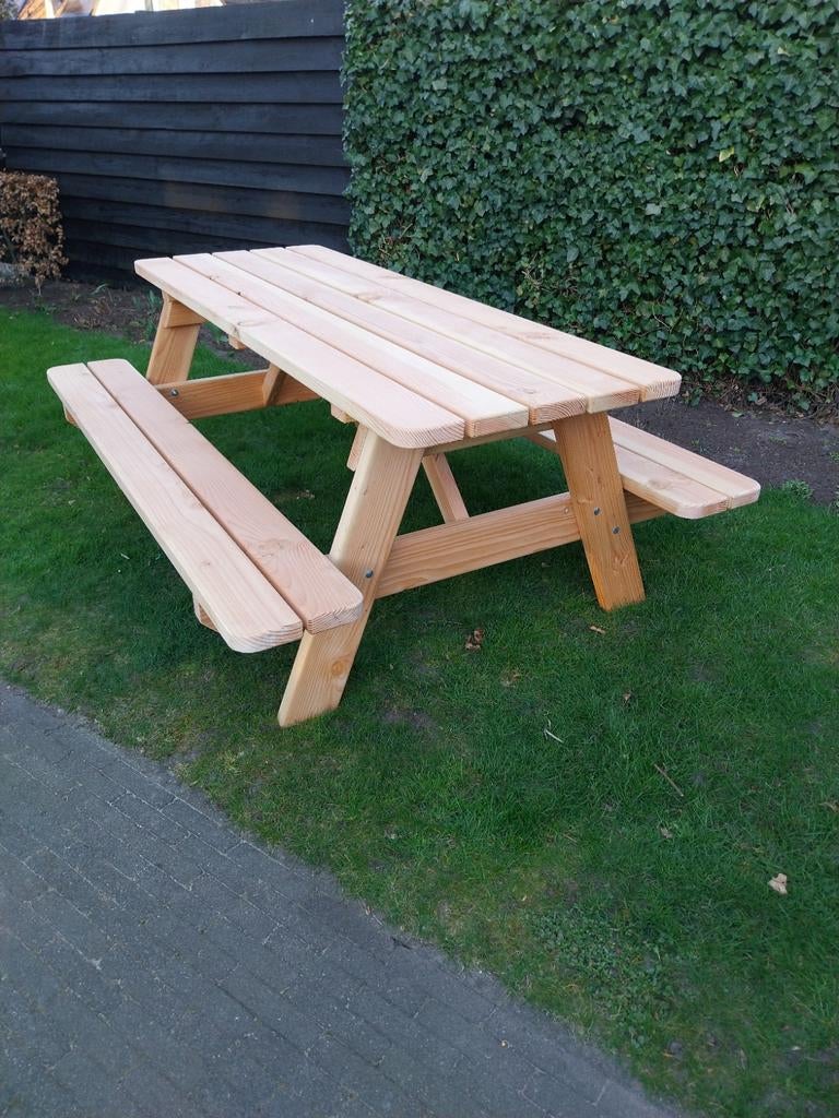 Douglas picknicktafel, Tuin en Terras, Ophalen, Nieuw, Rechthoekig, Hout