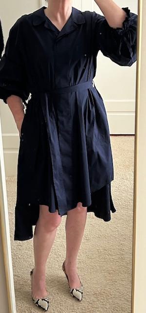 Donkerblauwe Munthe jurk, Kleding | Dames, Blauw, Ophalen of Verzenden, Zo goed als nieuw, Maat 36 (S)