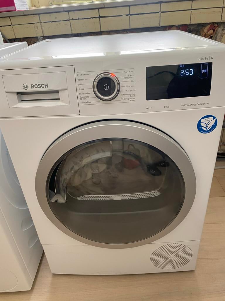 Bosch Serie 6 A+++ 8kg SelfCleaning Condenser Droger, Witgoed en Apparatuur, Ophalen, 8 tot 10 kg, Zo goed als nieuw, 85 tot 90 cm