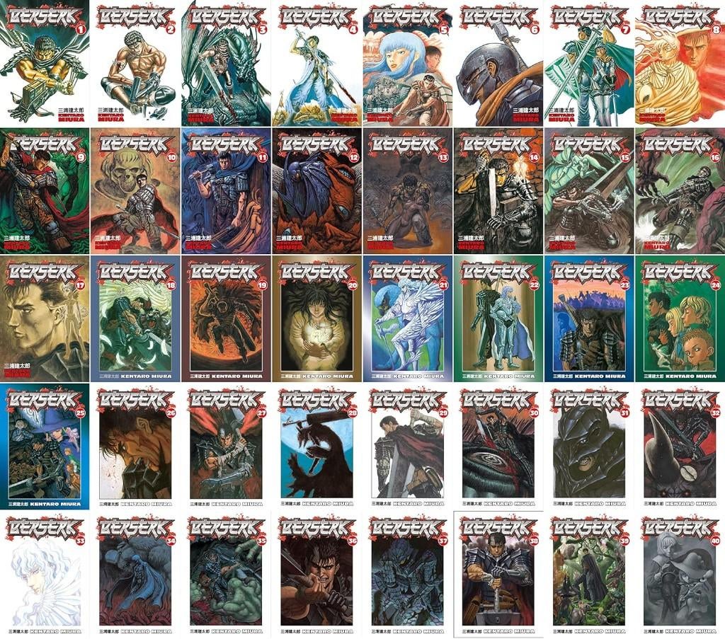 Berserk Volumes 1-41, Boeken, Stripboeken, Complete serie of reeks, Zo goed als nieuw, Kentaro Miura, Ophalen of Verzenden