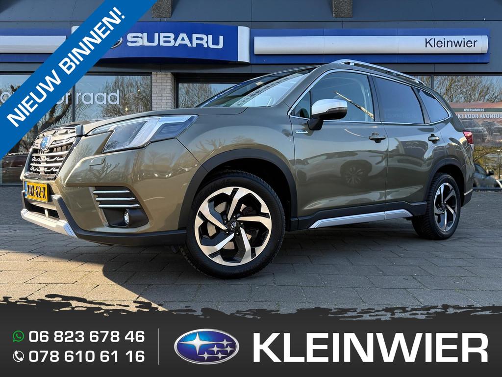 Subaru Forester 2.0i e-BOXER AWD 150pk CVT Premium | Panodak, Auto's, Subaru, 12 maanden, Euro 6, 4 cilinders, Leder