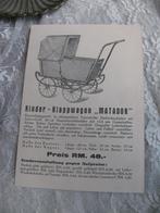 Oude Reclamekaart / Item - Matador Kinderwagen 15 x 10.5 cm, Verzenden, Gebruikt, Overige typen