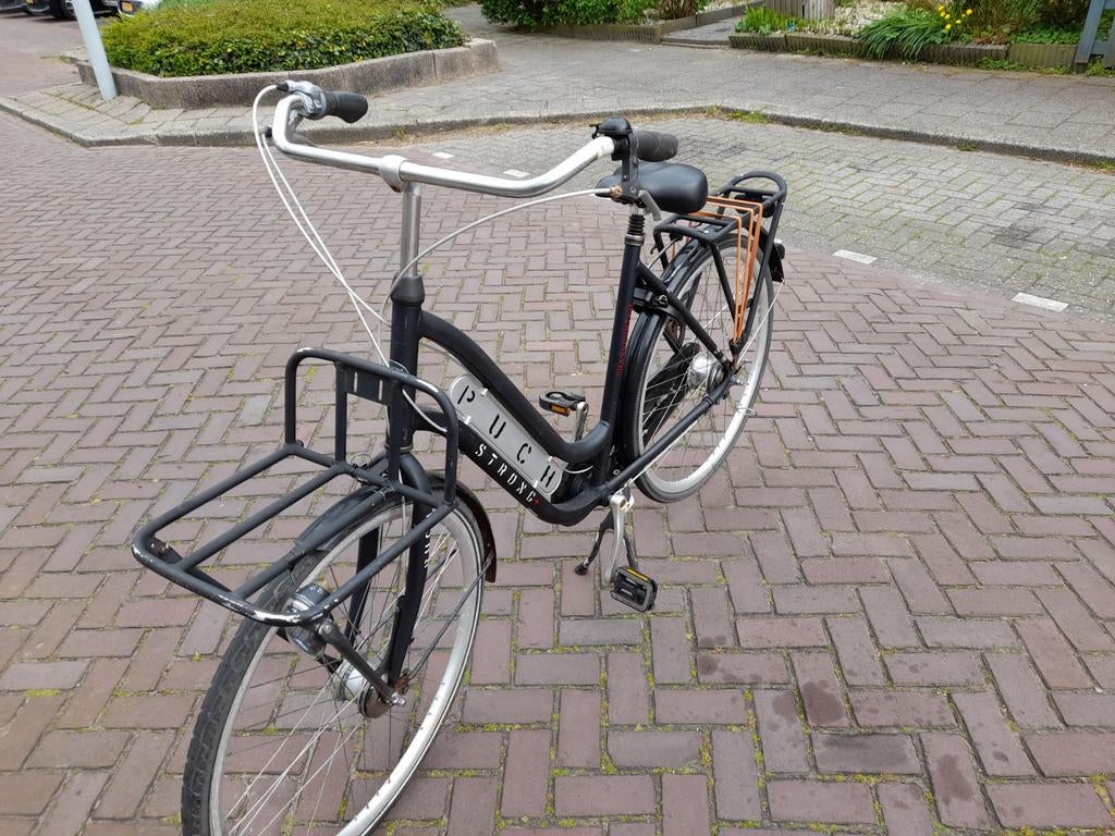 Puch Strong Transportfiets - Zwart, Gebruikt, Fietsen en Brommers, Terugtraprem, Gebruikt, Versnellingen, 50 tot 53 cm