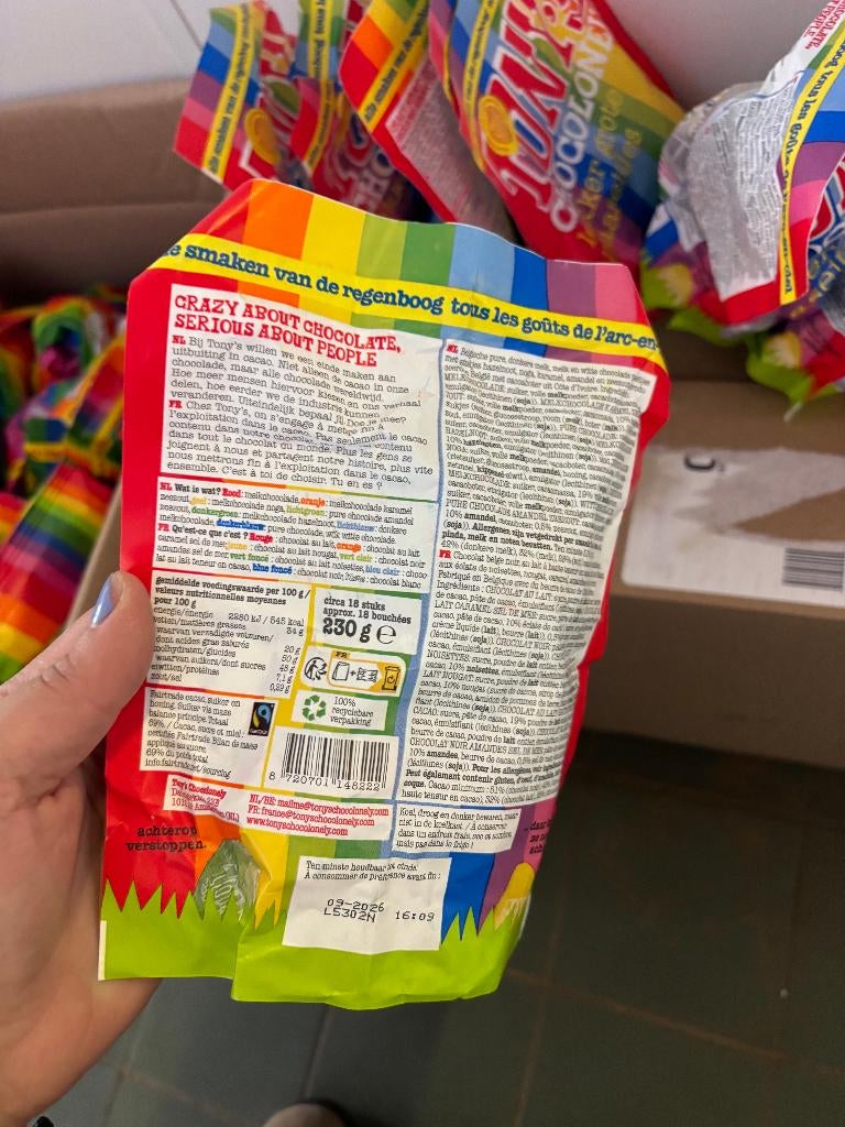 Tony's Chocolonely Paaseitjes Mix 16 Zakjes Chocolade, Ophalen of Verzenden