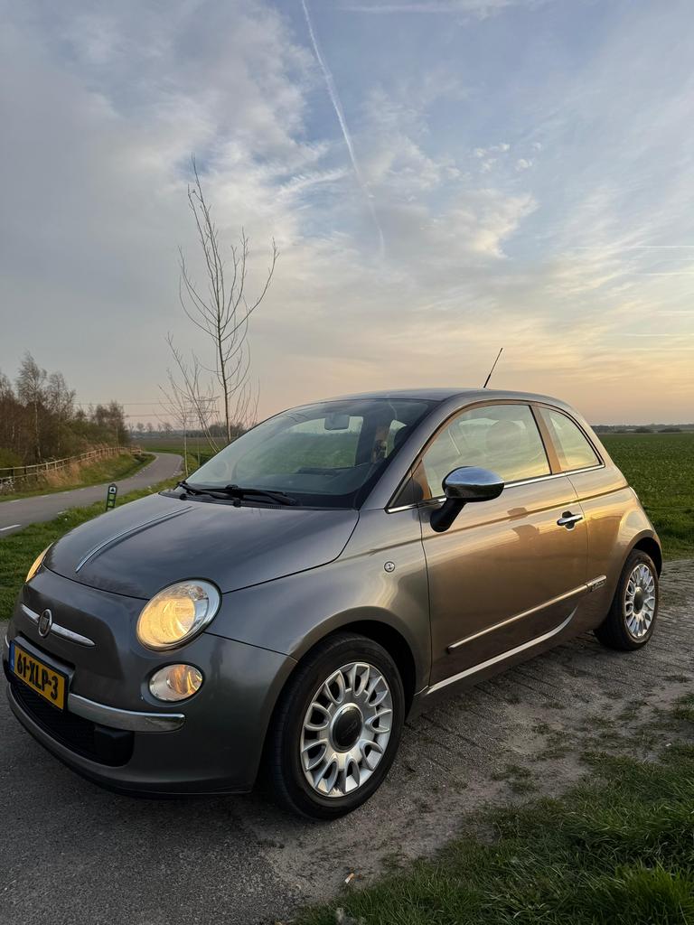 Fiat 500 1.2 easy 69pk 2012 metallic grijs | Apple Carplay, 1242 cc, 4 cilinders, 840 kg, Origineel Nederlands