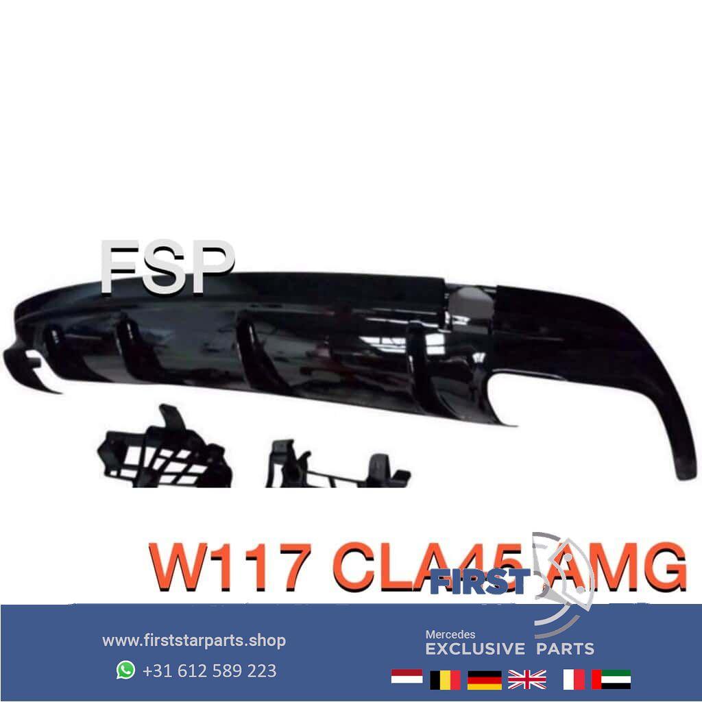 W117 CLA 45 AMG Diffuser zwart achterbumper spoiler CLA45 AM, Auto diversen, Tuning en Styling, Ophalen of Verzenden, -, -, -