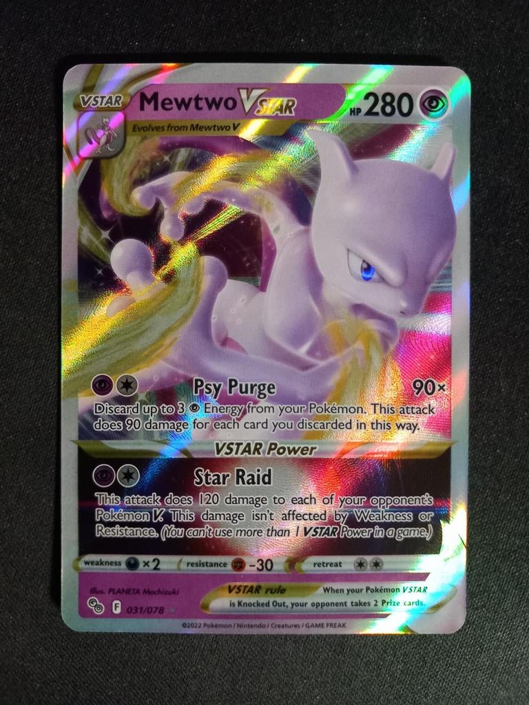 Pokemon Mewtwo VSTAR 031/078 Pokemon Go Ultra Rare NM, Verzenden, Zo goed als nieuw, Losse kaart, Foil