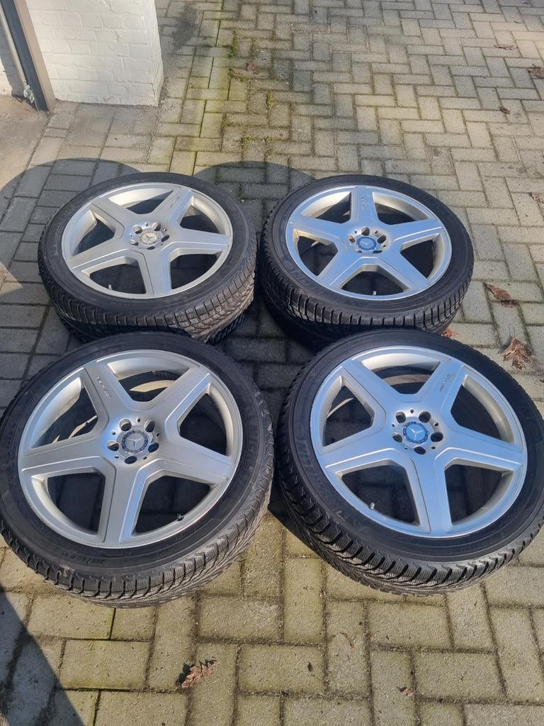 MERCEDES AMG 21 INCH VELGEN ML-klasse  R-klasse S Gl klasse, Auto-onderdelen, Gebruikt, Velg(en), 265 mm, Terreinwagen