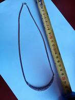 zilver ketting met markasiet hanger, Ophalen of Verzenden, Zo goed als nieuw, Zilver, Zilver