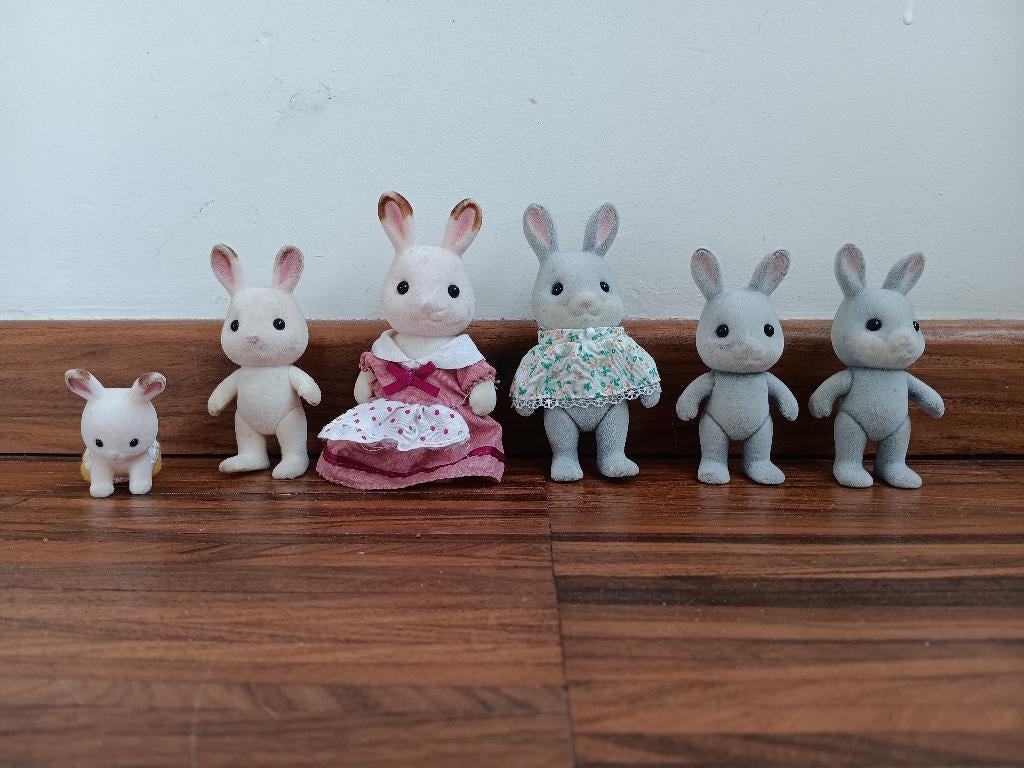 Set Sylvanian konijntjes, Verzamelen, Poppetjes en Figuurtjes, Zo goed als nieuw, Ophalen of Verzenden