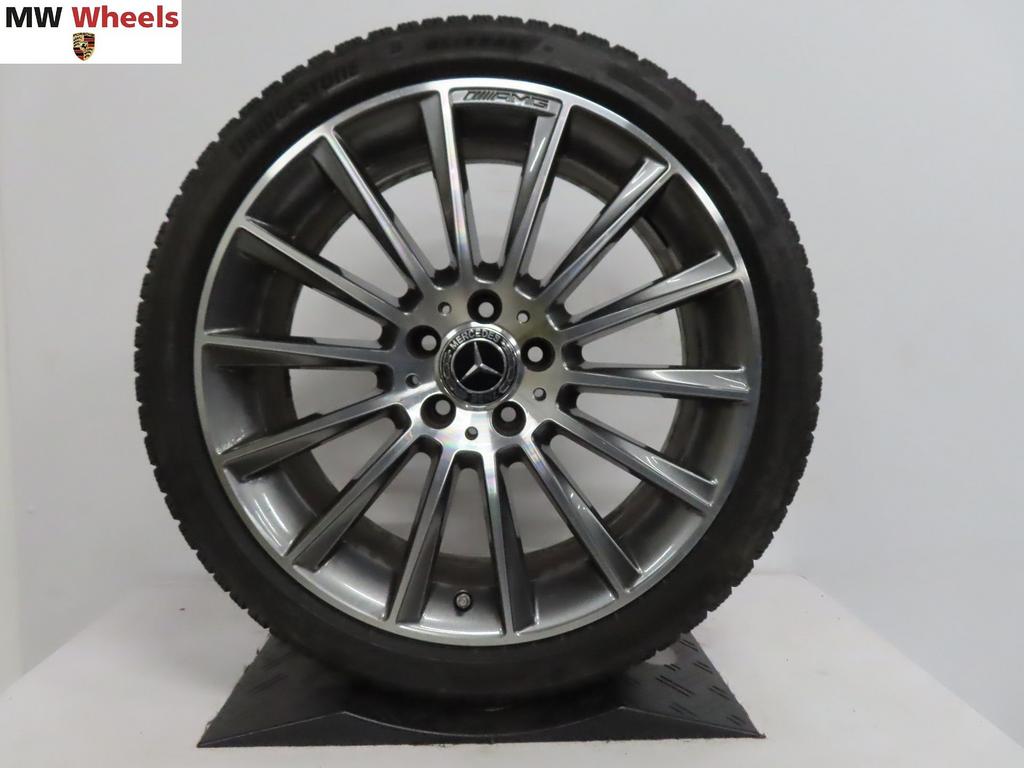 Mercedes C klasse W205 19 inch AMG velgen met winterbanden, Auto-onderdelen, Banden en Velgen, 19 inch, Gebruikt, -, -