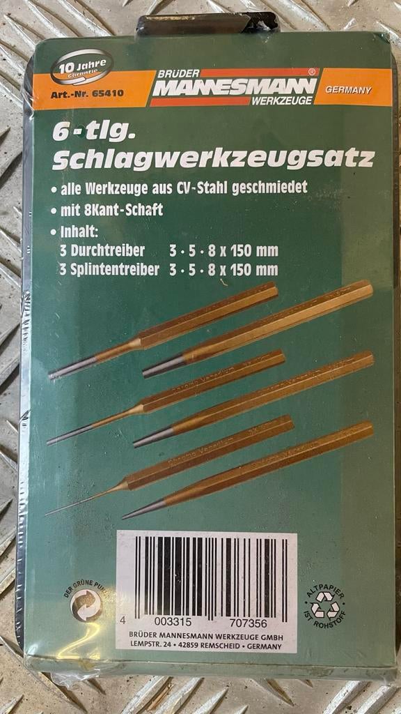 Brüder Mannesmann 6-delige slagwerkzeugsatz, Doe-het-zelf en Verbouw, Gereedschap | Handgereedschap, Ophalen, Nieuw