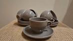 6 Nieuwe Taupe Espresso Kopjes met Schotels, Huis en Inrichting, Keuken | Servies, Keramiek, Nieuw, Ophalen of Verzenden, Effen