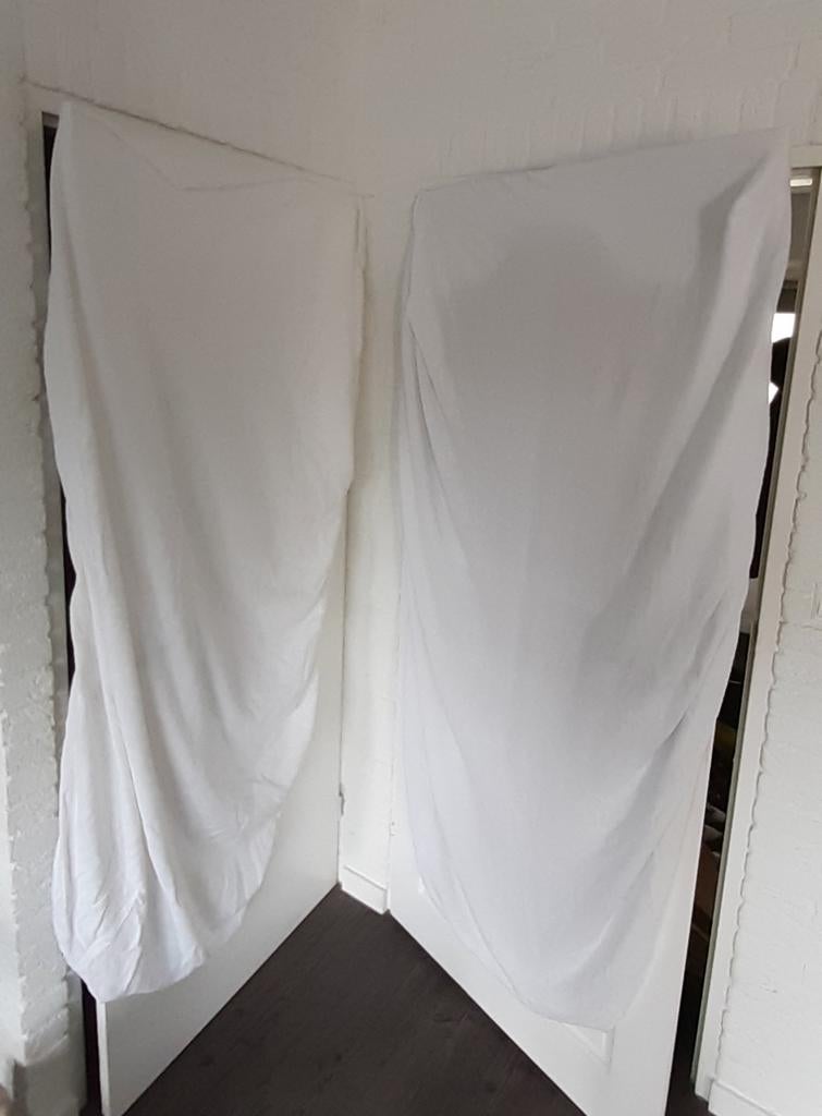 2x molton en 2x hoeslaken 200x90x30 cm, Ophalen of Verzenden, Zo goed als nieuw, Eenpersoons, Hoeslaken of Sloop