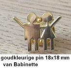 leuke oudere goudkleurige pin, kinderkledingmerk Babinette, Ophalen of Verzenden, Zo goed als nieuw, Merk