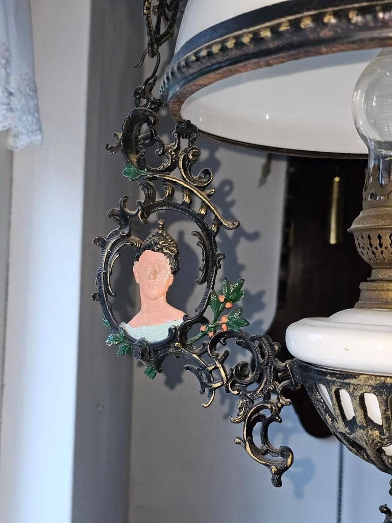 Antieke Wilhelmina Olielamp, Antiek en Kunst, Ophalen