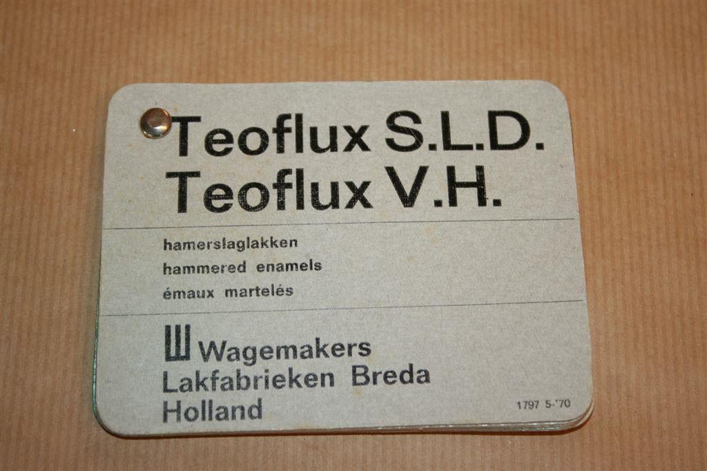 Kleurenwaaier Hamerslaglakken Wagemakers - 1970, Verzamelen, Ophalen of Verzenden, Gebruikt, Overige typen