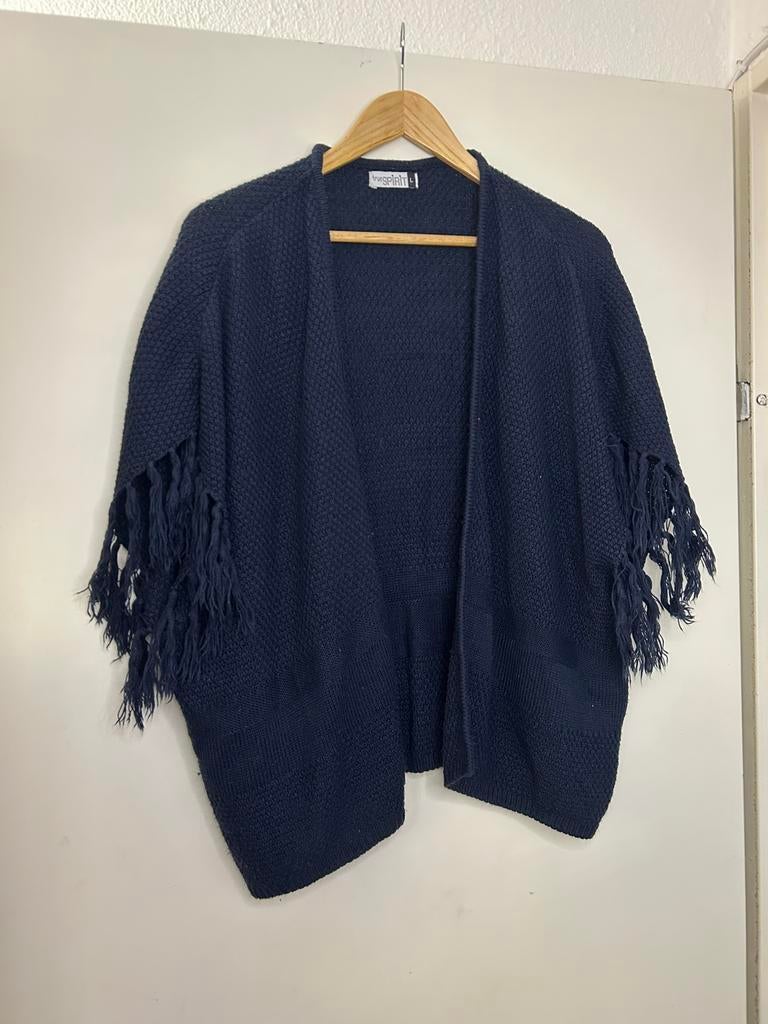 Gebreid dames gilet | True Spirit | maat L | 100% acryl, Ophalen of Verzenden, Gedragen, Maat 42/44 (L), Blauw