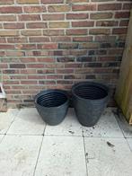 2x mooie bloempot te koop!, Ophalen, Gebruikt, Rond, Kunststof