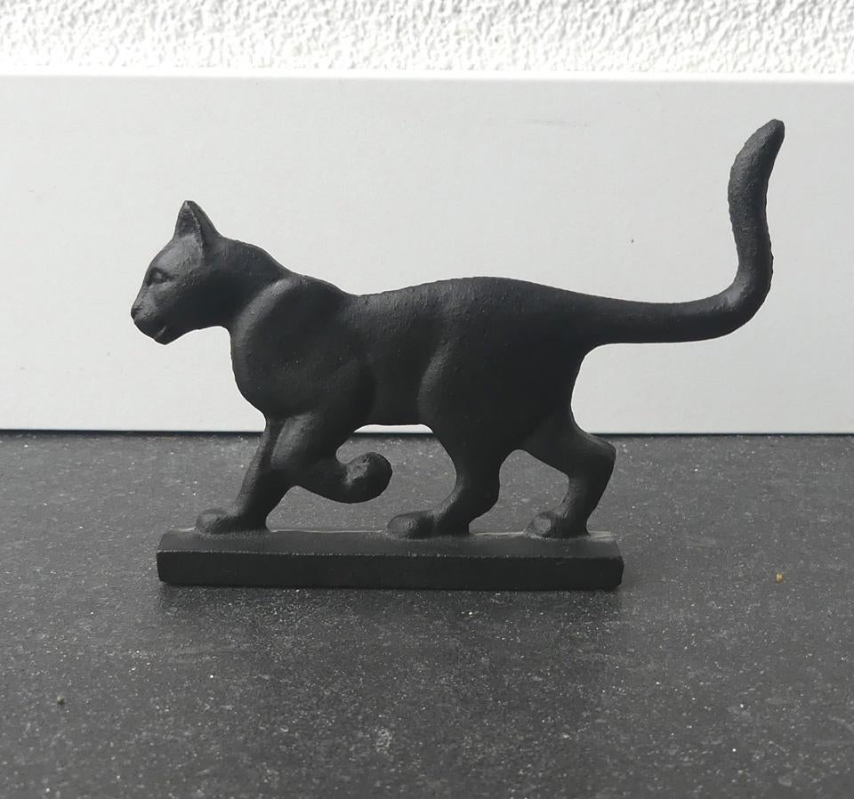 Franklin Mint Curio Cabinet Cats 1986 Bootscraper beeldje, Ophalen of Verzenden, Zo goed als nieuw, Dier
