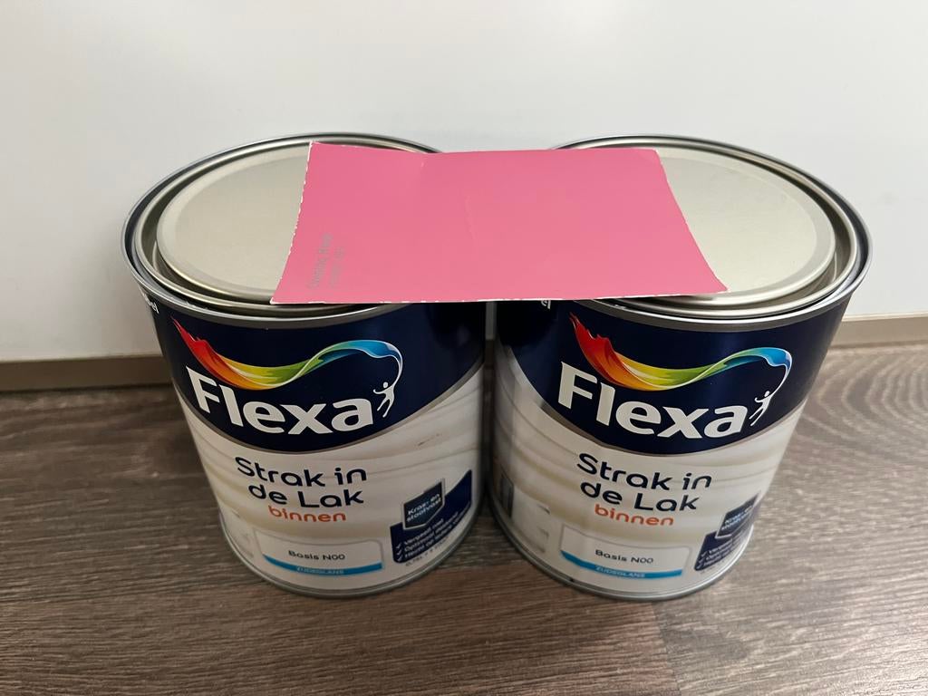 Flexa Strak in de Lak Binnen - Evening Rose (2x 698ml), Ophalen, Nieuw, Roze, Lak