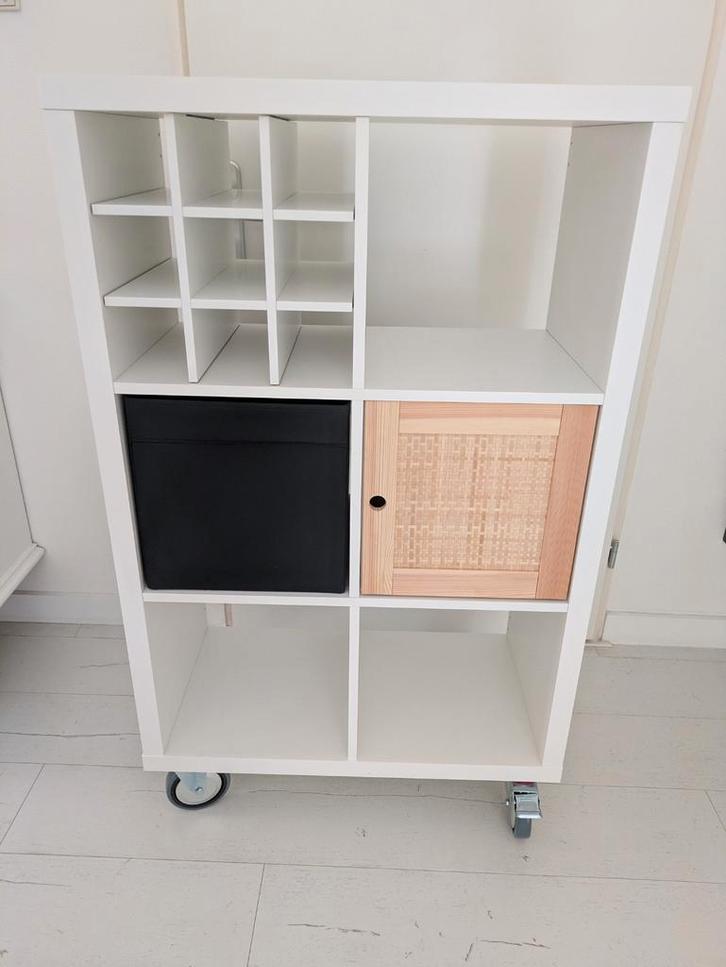 KALLAX kast op wielen - Wit, 77x112 cm, Huis en Inrichting, Kasten | Overige, Ophalen