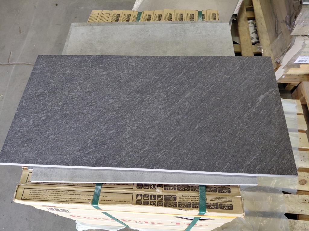 Partij keramische terrastegels pastorelli 40x80x2 antraciet, Ophalen, Nieuw, Keramiek, Terrastegels