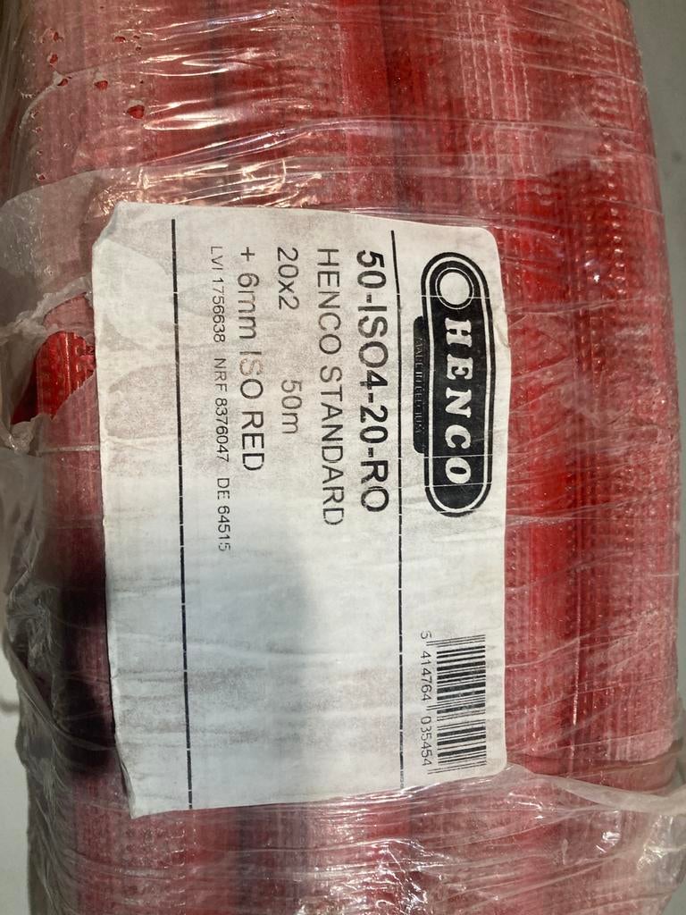 Henco alupex 20x2 Iso rood 50meter nieuw, Overige materialen, 6 meter of meer, Overige typen, Nieuw