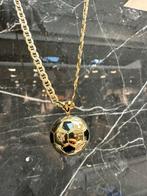 14k Gouden Anker Ketting met Voetbal Hanger, Ophalen of Verzenden, Nieuw, Goud, Met hanger