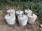 Zes betonnen lparasol/ lamp) voeten, Ophalen, Gebruikt