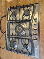 Whirlpool inbouw gasfornuis met 5 pitten en 3 pannen, Ophalen, Gebruikt, Minder dan 85 cm, 3 kookzones of minder