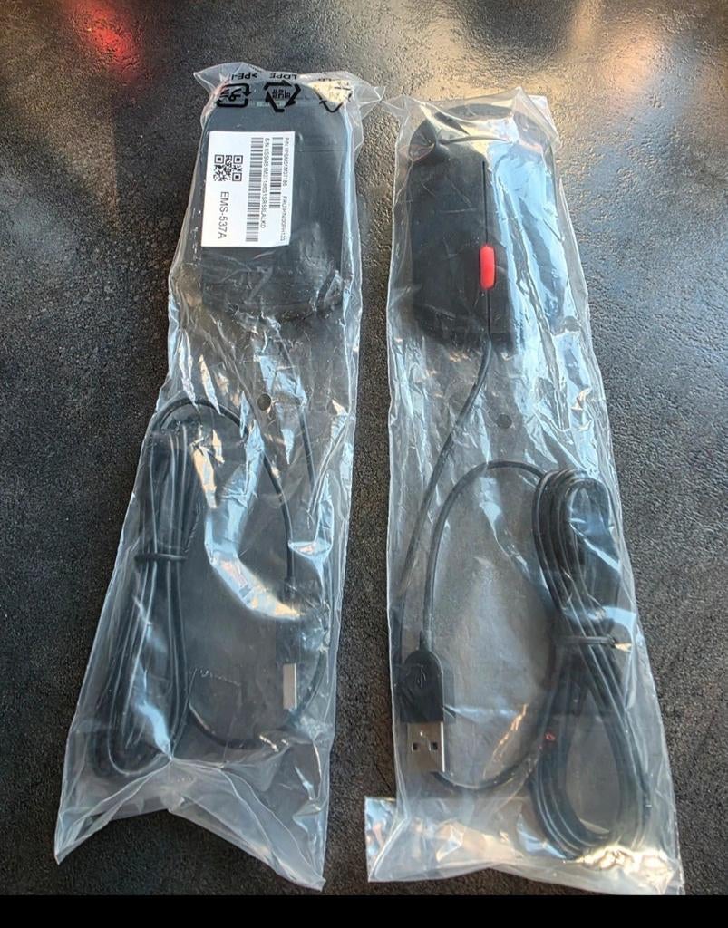 Nieuwe bedrade muizen (2 stuks) met USB-aansluiting, Computers en Software, Ophalen, Rechtshandig, Muis, Onbekend