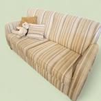 Comfortabele gestreepte 2-zitsbank, Ophalen, Gebruikt, Driepersoons, 75 tot 100 cm