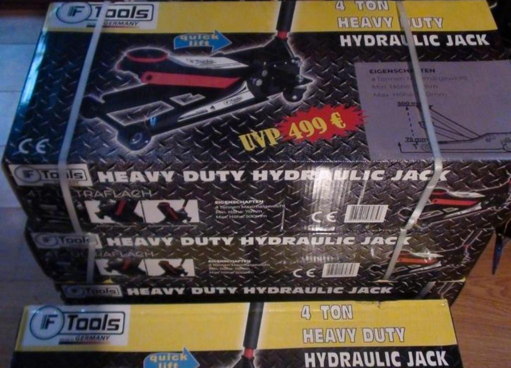 F-Tools garagekrik 4 tons extra laag, quicklift snel heffen, Ophalen, Goedkoper, Nieuw, Hydraulisch