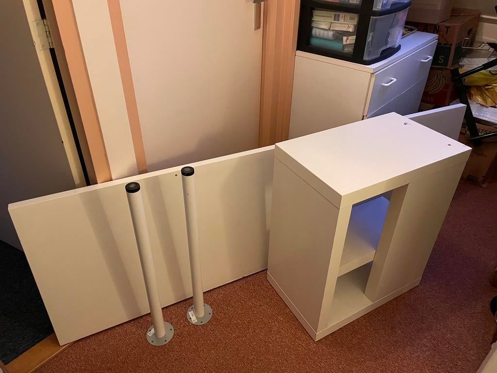 IKEA bureau set (serie Lagkapten en Alex), Huis en Inrichting, Bureaus, Ophalen, Gebruikt, Spaanplaat of MDF, IKEA