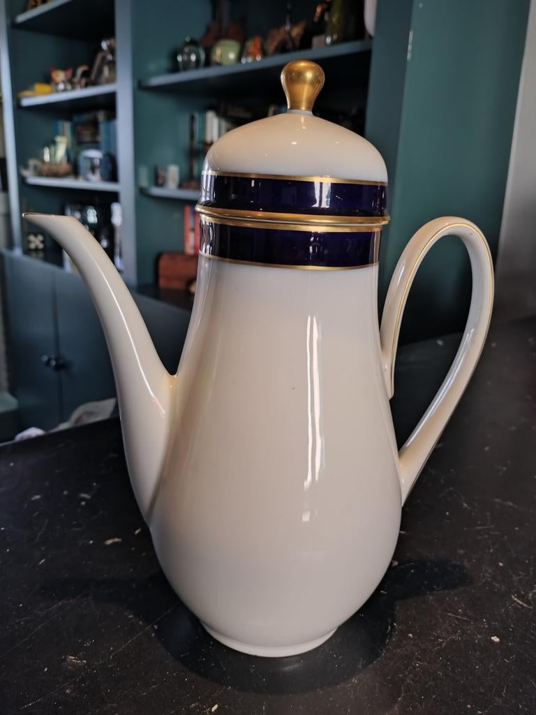 Hutschenreuther Olivia 63 koffiepot kobalt blauw goud, Ophalen