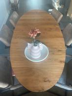 6 taupe keukenstoelen, gebruikt met lichte gebruikerssporen, Gebruikt, Overige kleuren, Ophalen of Verzenden, Stof