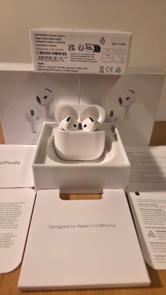 AirPods 4 (ANC) | Geseald & Nieuwste Model, Telecommunicatie, Mobiele telefoons | Oordopjes, Nieuw, In gehoorgang (in-ear), Bluetooth