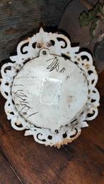 Gietijzeren ijzeren wand spiegel hanger wit kaars, Ophalen of Verzenden