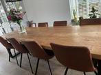 Set van 8 bruine eetkamerstoelen (exclusief tafel), Ophalen, Gebruikt, Bruin, Metaal